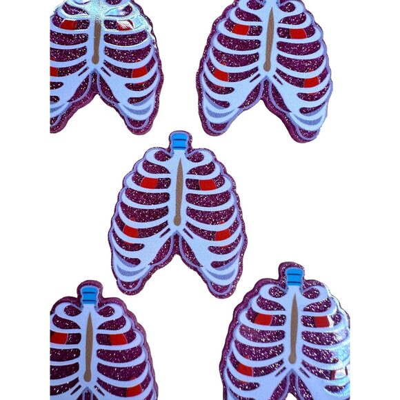 10 pc glitter RN Nurse  acrylic flat back charm for badge reels keyrings earring - Picture 3 of 3